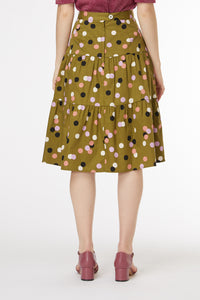 Princess Highway - Nancy Spot Skirt - olive-multi