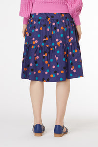 Princess Highway - Nancy Spot Skirt - navy-multi