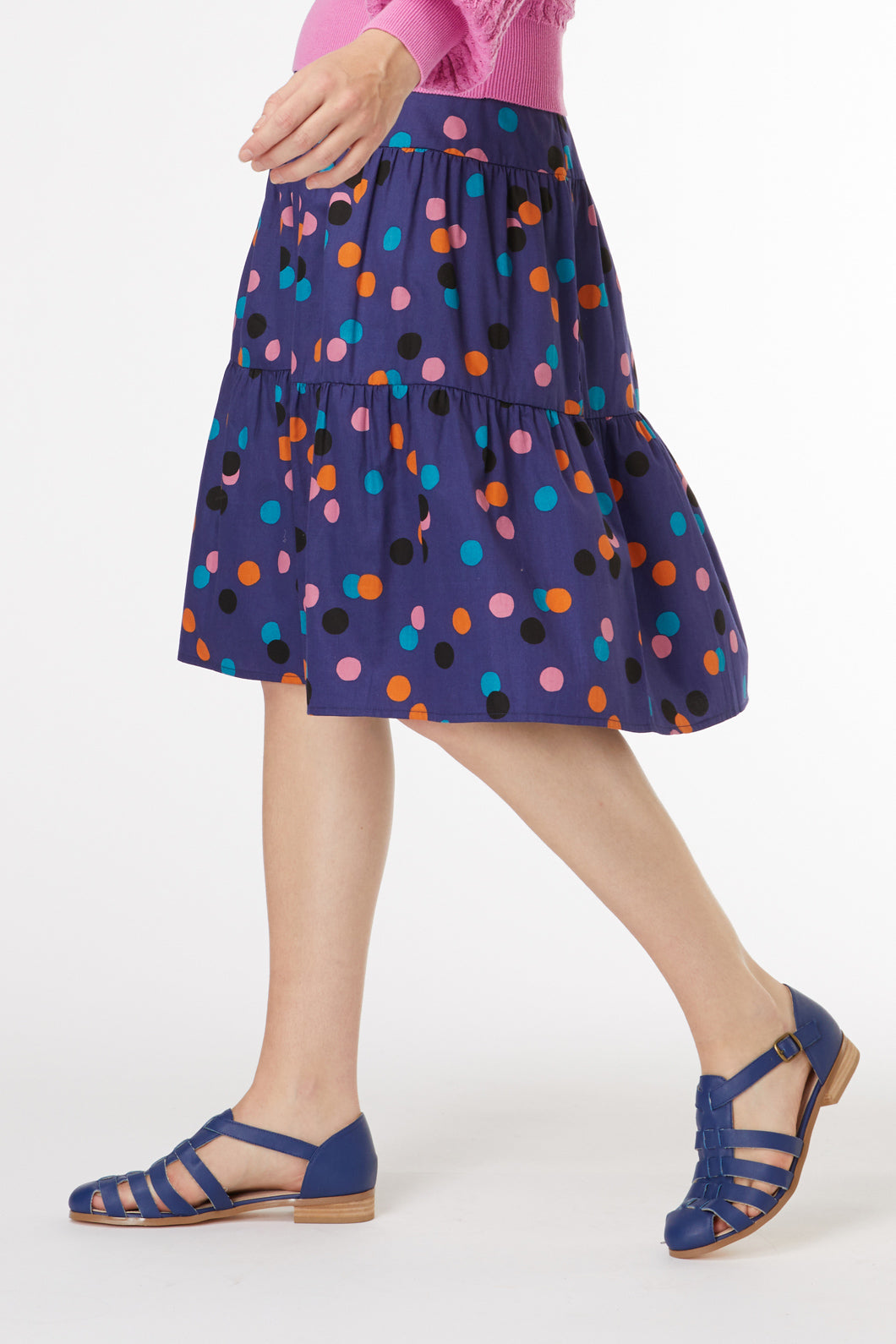 Princess Highway - Nancy Spot Skirt - navy-multi