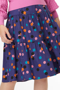 Princess Highway - Nancy Spot Skirt - navy-multi