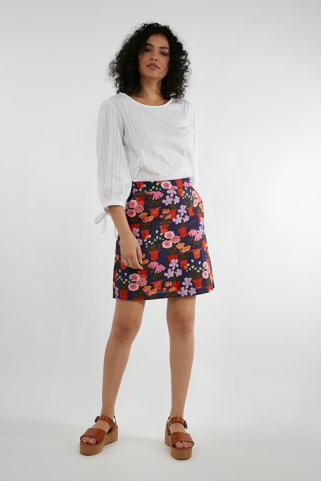 Princess Highway - Flower Pots Skirt - blue