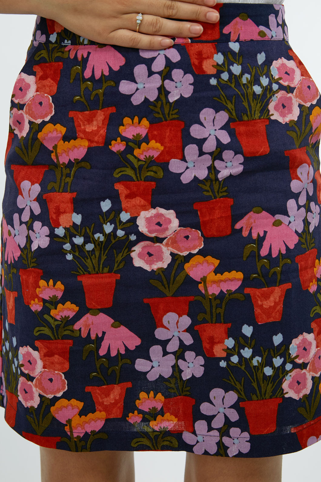 Princess Highway - Flower Pots Skirt - blue