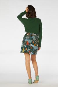 Princess Highway - Woodland Bear Skirt - green