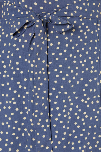Princess Highway - Olivia Spot Wrap Dress - blue
