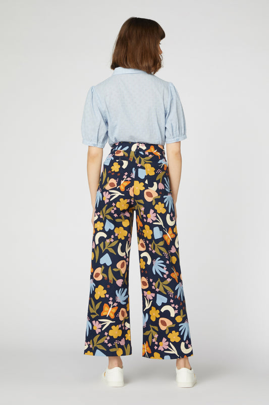 Princess Highway - Spring Geo Drill Jean - navy