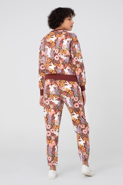 Princess Highway - Garden RabbitCrewSweater - chocolate