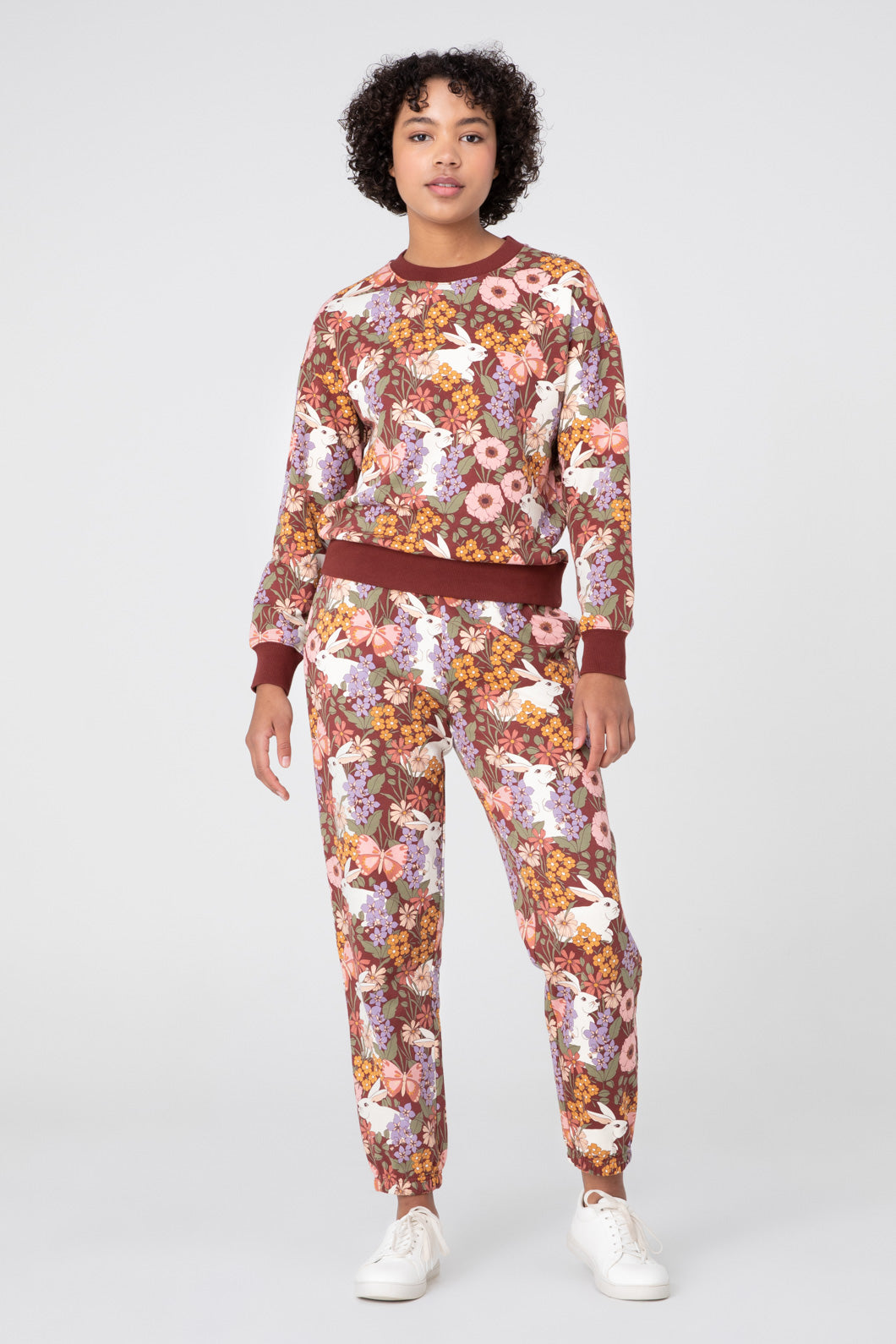 Princess Highway - Garden RabbitCrewSweater - chocolate