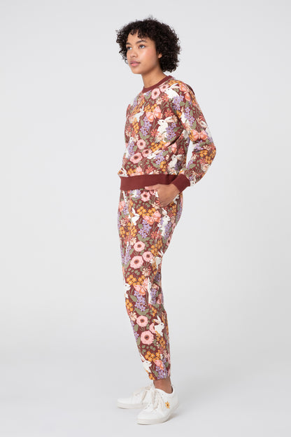 Princess Highway - Garden RabbitCrewSweater - chocolate