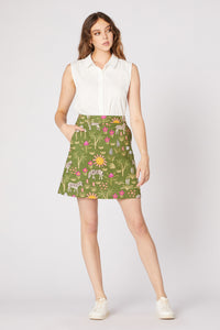 Princess Highway - Sunshine Zebra Skirt - green