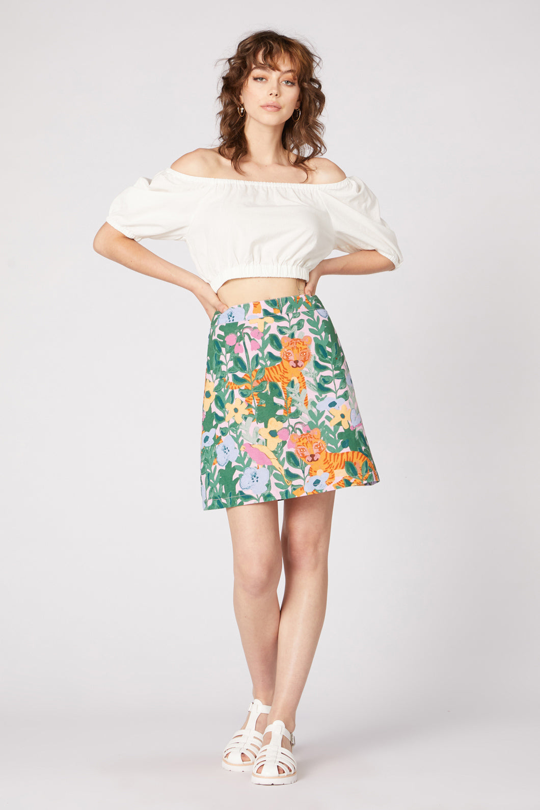 Princess Highway - Tiger In The Jungle Skirt - pink