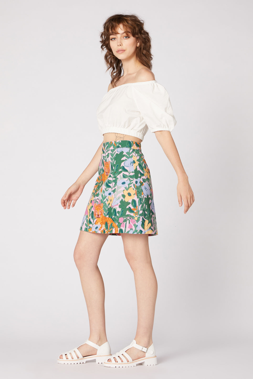 Princess Highway - Tiger In The Jungle Skirt - pink