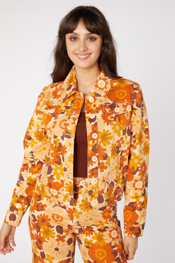 Princess Highway - Twiggy Floral Jacket - gold