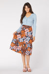 Princess Highway - Pippa Floral Skirt - navy
