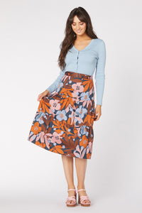 Princess Highway - Pippa Floral Skirt - navy