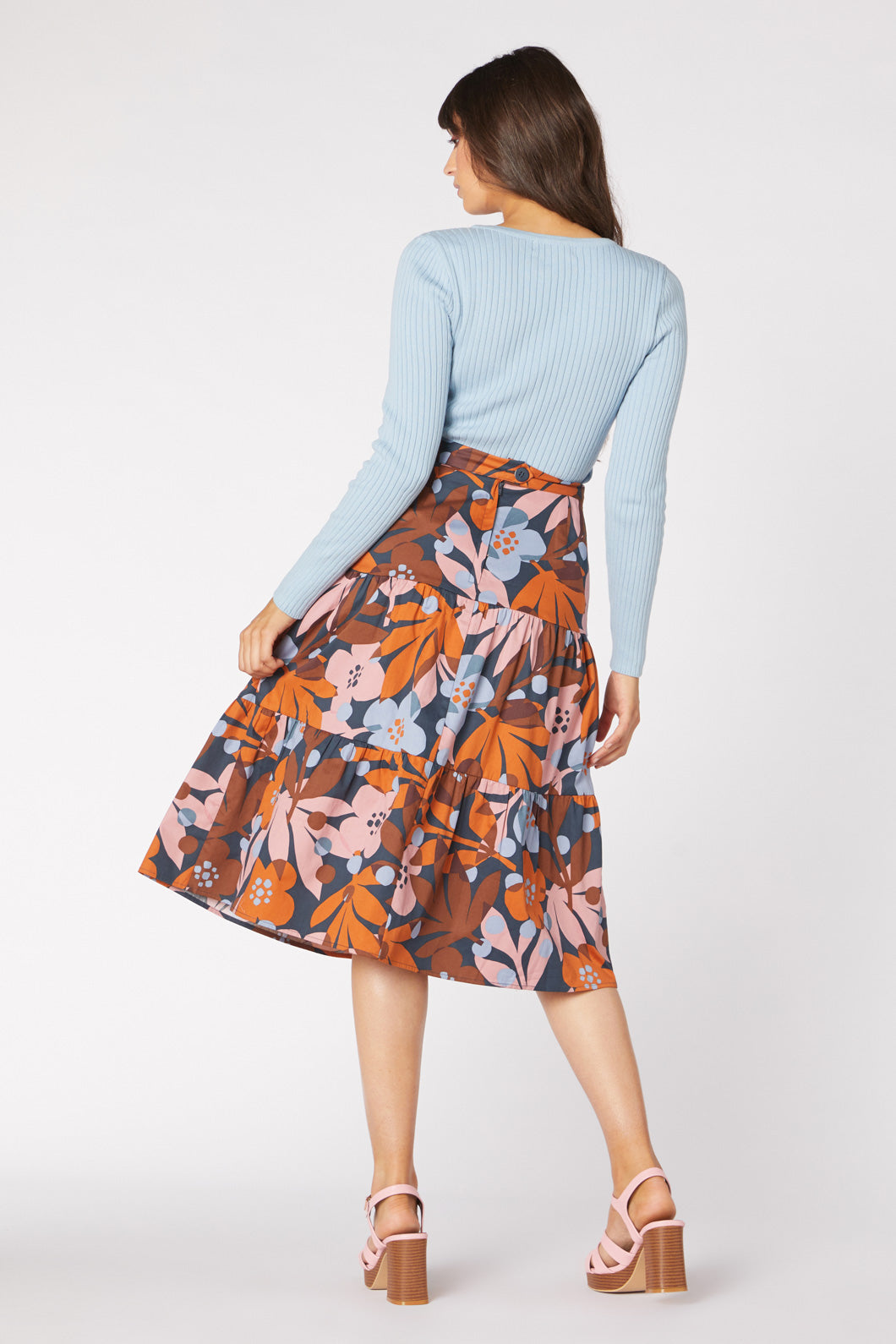 Princess Highway - Pippa Floral Skirt - navy