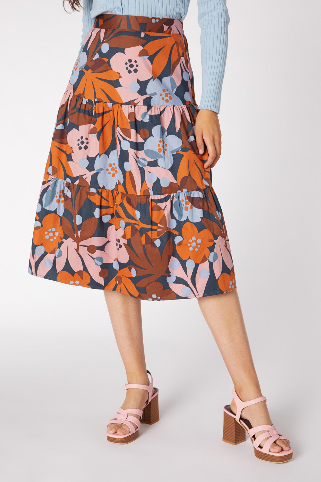 Princess Highway - Pippa Floral Skirt - navy