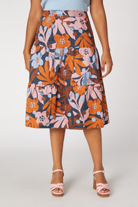 Princess Highway - Pippa Floral Skirt - navy