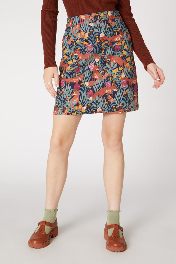Princess Highway - Foxy Garden Skirt - navy