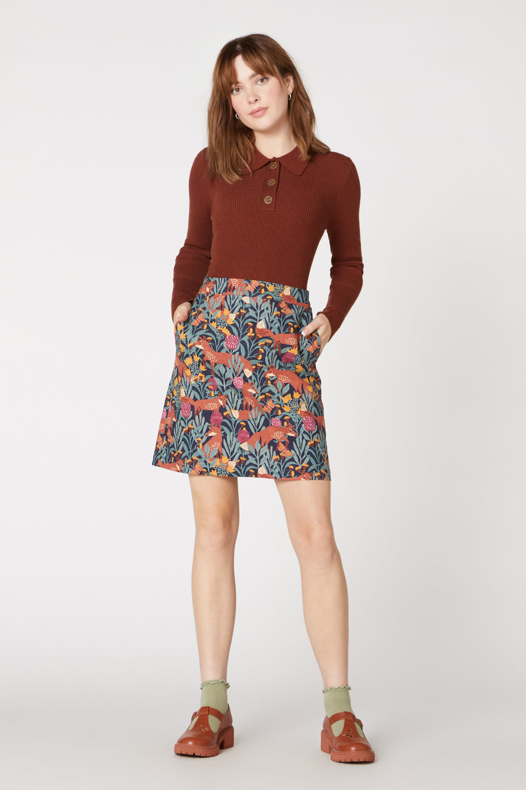 Princess Highway - Foxy Garden Skirt - navy