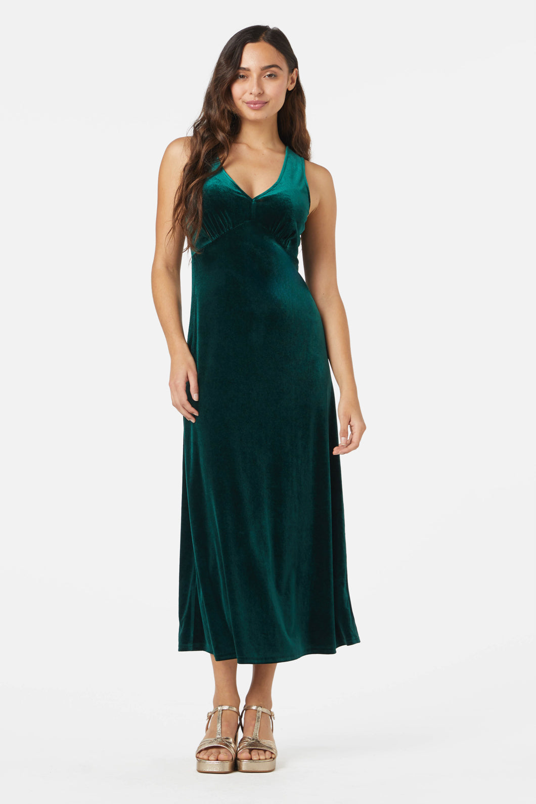 Princess Highway - Roxy Velvet Dress - green