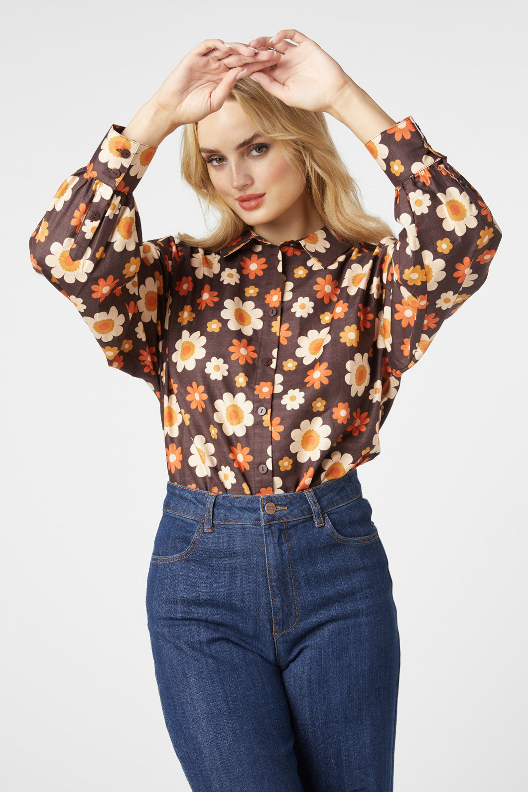 Miss 60'S Flower Shirt