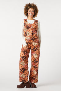Princess Highway - Patchwork Flower Vest - chocolate