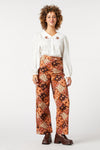 Princess Highway - Patchwork Flower Jean - chocolate