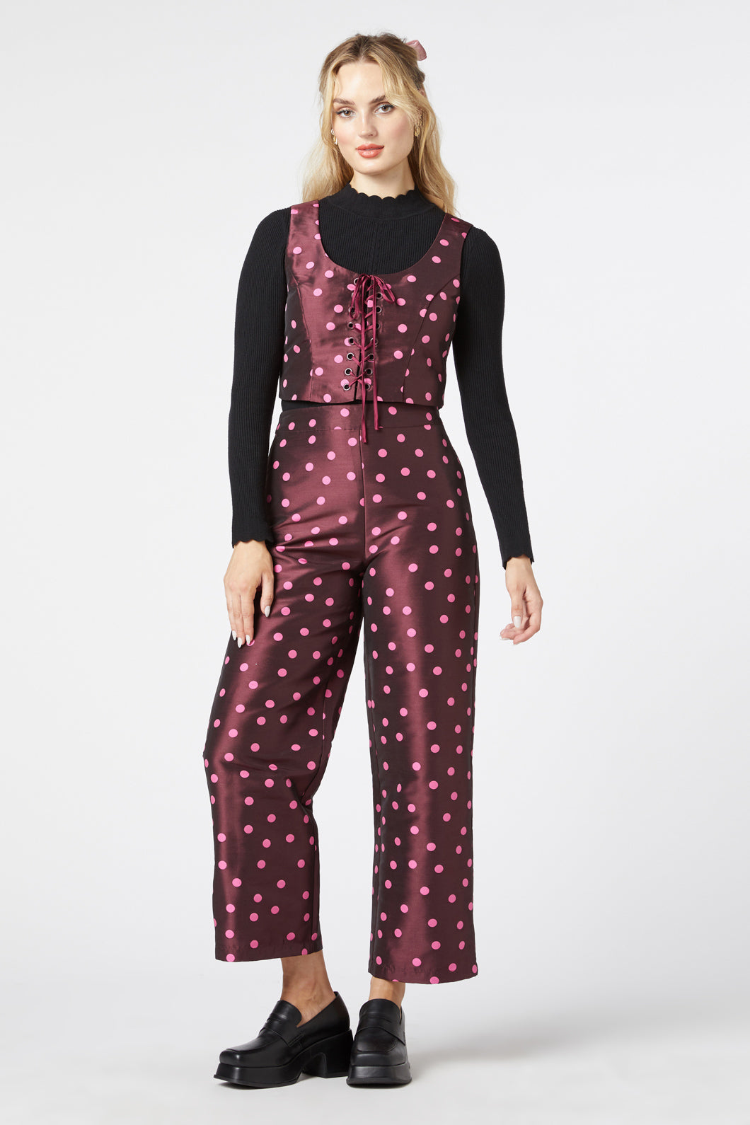 Princess Highway - Bonnie Spot Vest - berry