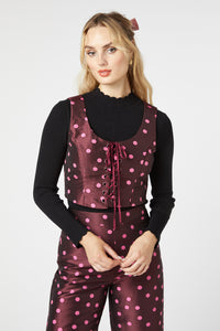 Princess Highway - Bonnie Spot Vest - berry