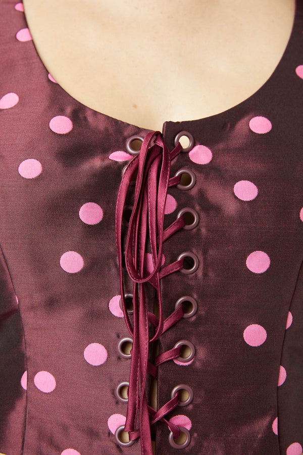 Princess Highway - Bonnie Spot Vest - berry