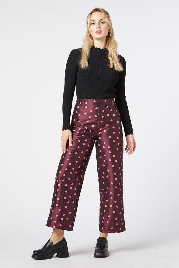 Princess Highway - Bonnie Spot Pant - berry