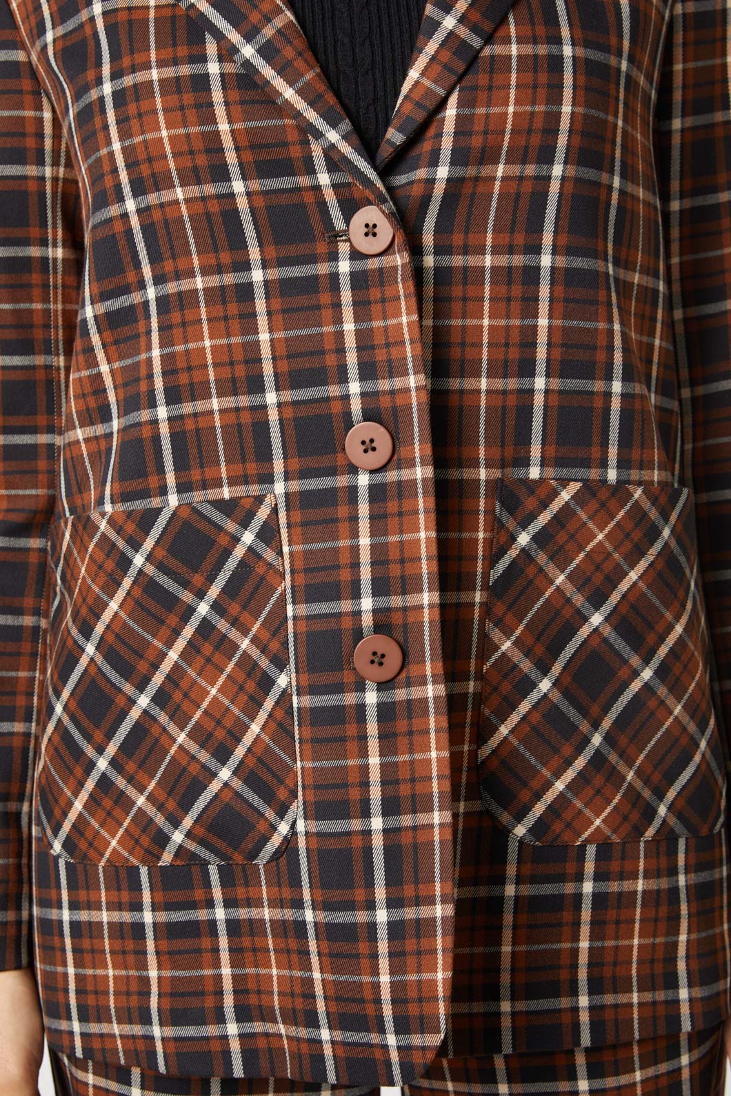 Princess Highway - Amber Check Blazer - toffee