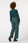 Princess Highway - Amber Check Pant - teal