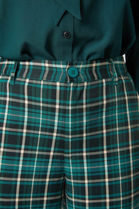 Princess Highway - Amber Check Pant - teal