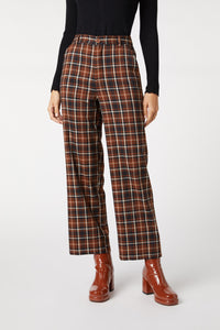 Princess Highway - Amber Check Pant - toffee