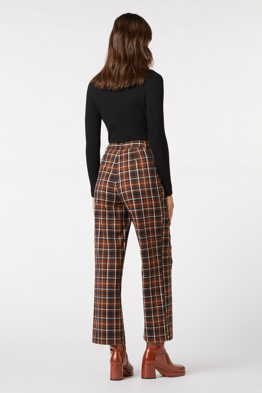 Princess Highway - Amber Check Pant - toffee