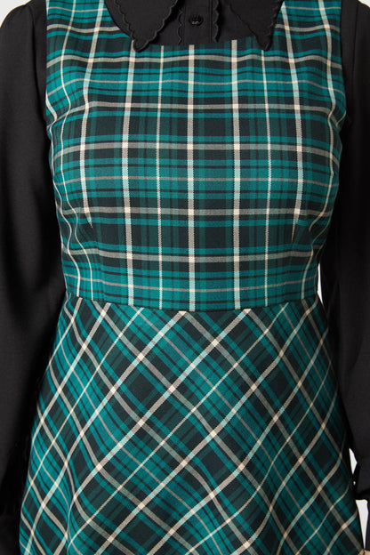 Princess Highway - Amber Check Pinny - teal