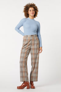 Princess Highway - Tabitha Check Pant - mocha