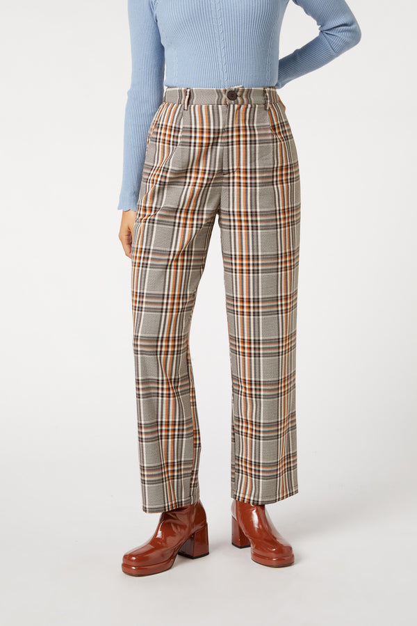 Princess Highway - Tabitha Check Pant - mocha