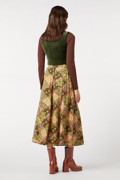 Princess Highway - Sadie Velvet Vest - green
