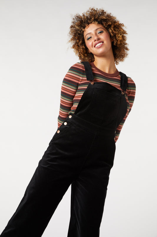 Princess Highway - Sadie Velvet Overall - black