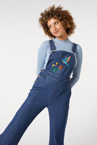 Princess Highway - Sweet Nectar Embroidered Overall - mid-denim