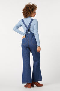 Princess Highway - Sweet Nectar Embroidered Overall - mid-denim