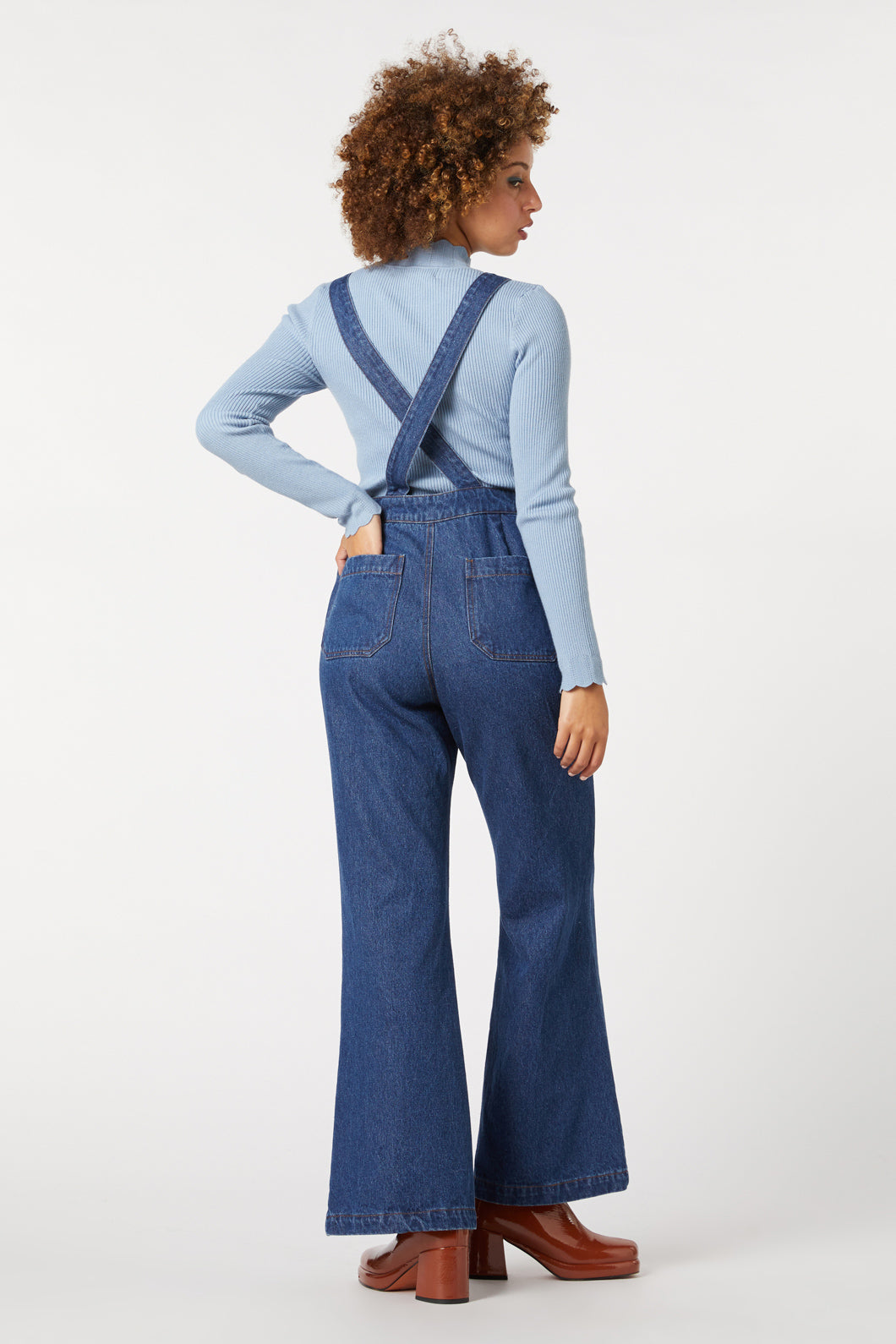 Princess Highway - Sweet Nectar Embroidered Overall - mid-denim