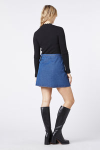 Princess Highway - Sweet Nectar Embroidered Skirt - mid-denim