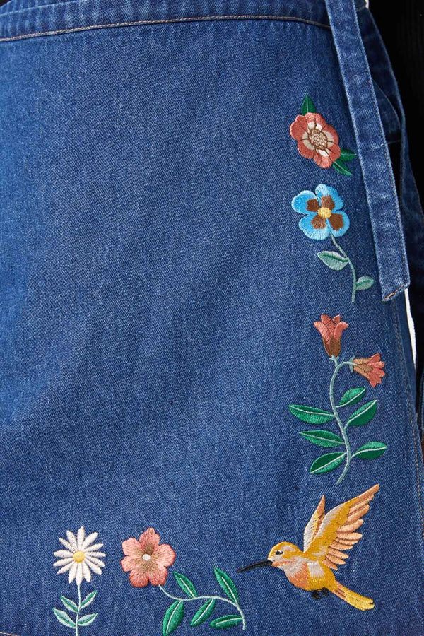Princess Highway - Sweet Nectar Embroidered Skirt - mid-denim