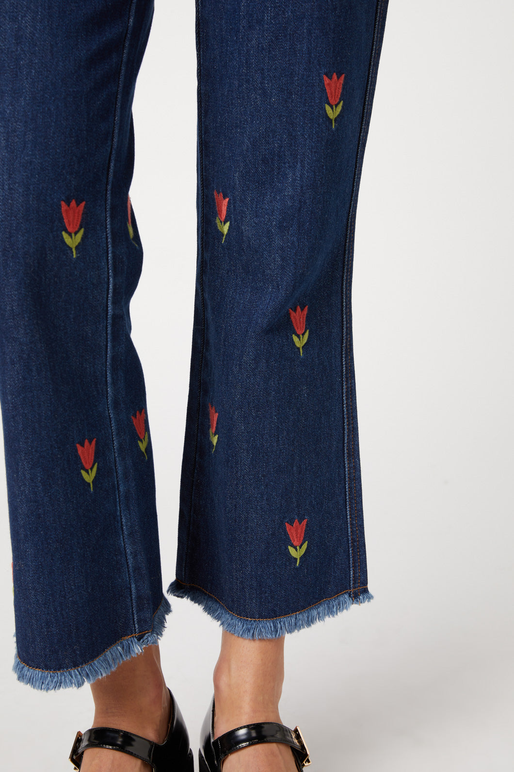 Princess Highway - Tulip Embroidered Jean - mid-denim