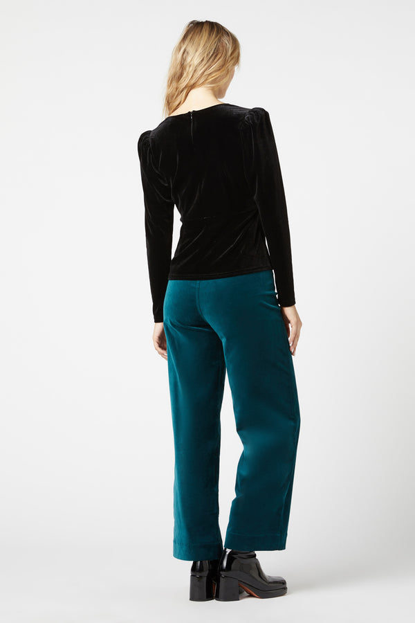 Princess Highway - Roxy Velvet Top - black