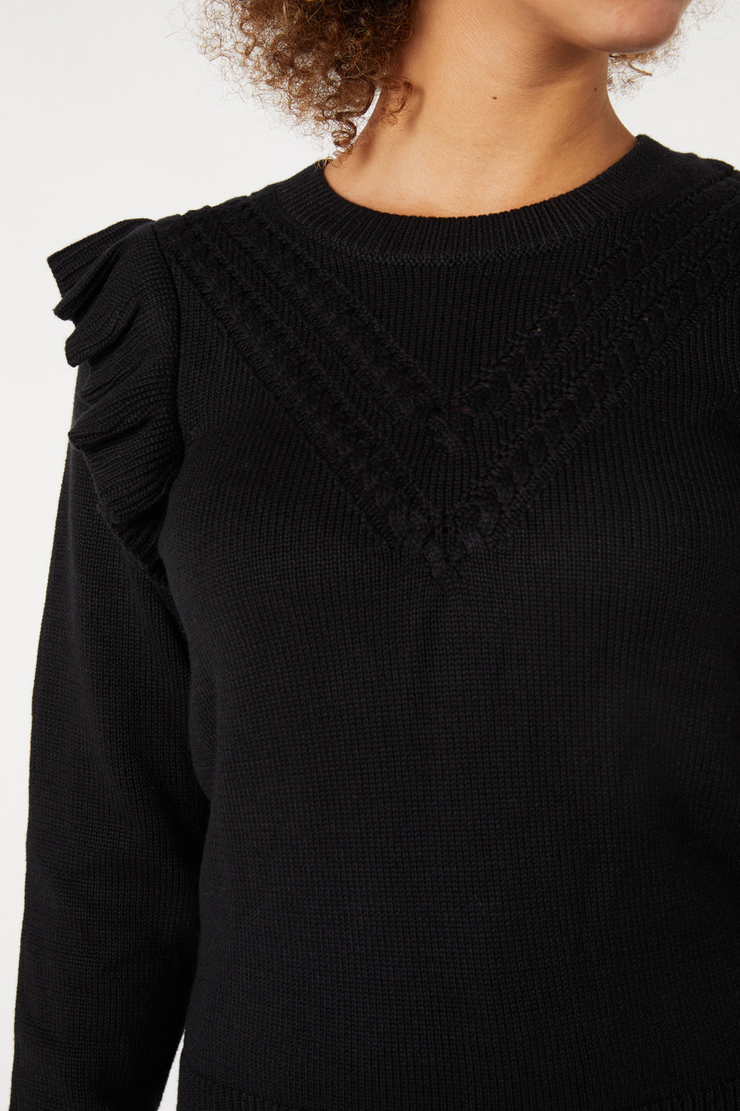 Grey frill neck on sale jumper