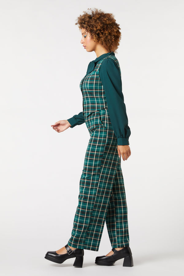 Princess Highway - Amber Check Vest - teal